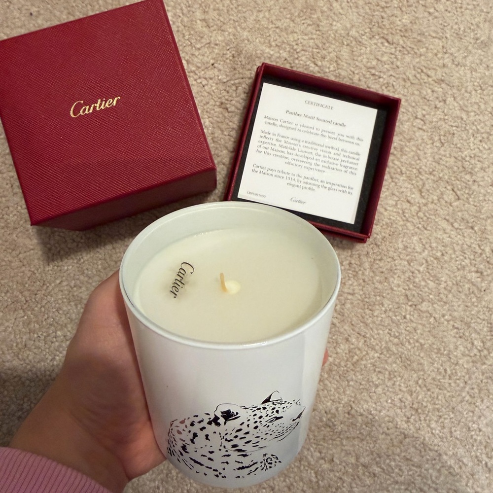 Cartier Panther Motif Candle New in Box
